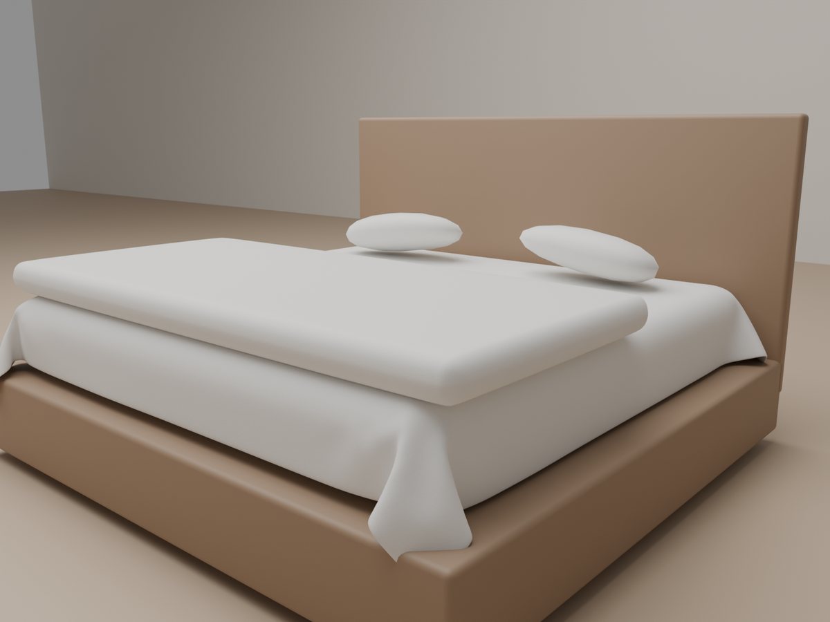 A bed made up in white sheets with two pillows